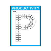 KPI Metric Dry Erase Board Single Letter P (24" x 32")
