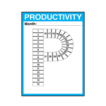 KPI Metric Dry Erase Board Single Letter P (24" x 32")