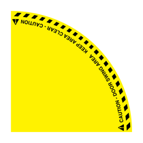 Door Swing Area Clearance Floor Sign (36" x 36")