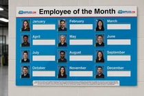 Custom Employee of the Month Recognition Board (72 x 46)