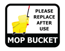 Mop Bucket Floor Sign (12x15)