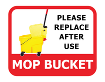 Mop Bucket Floor Sign (12x15)