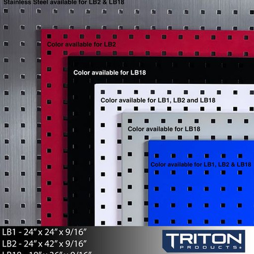 Triton Products LB1-W LocBoard Steel Pegboard System (Qty 2) - 5S