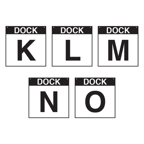 Loading Dock Sign - Docks K-O