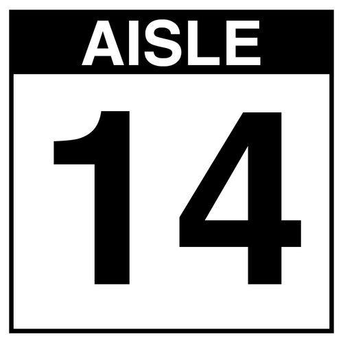 Warehouse Aisle Sign - Aisle 14