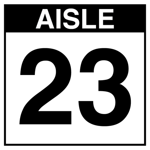 Warehouse Aisle Sign - Aisle 23