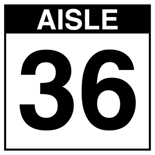 Warehouse Aisle Sign - Aisle 36