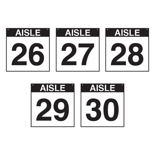 Warehouse Aisle Sign - Aisles 26-30