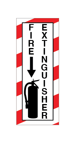 Fire Extinguisher Location Sign - Adhesive Vinyl (4"x10")