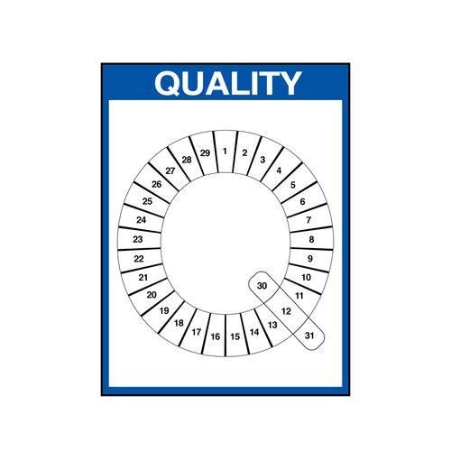 KPI Metric Dry Erase Board Single Letter Q (24" x 32")