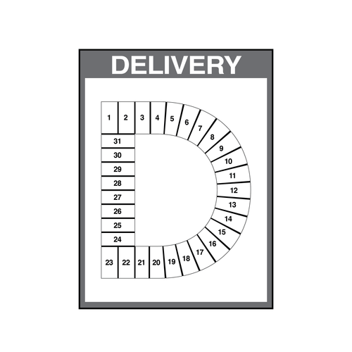 KPI Metric Dry Erase Board Single Letter D (24" x 32")