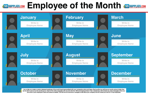 Custom Employee of the Month Recognition Board (72 x 46)