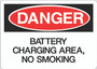 Danger Sign - Battery Charging Area No Smoking