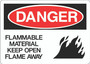 Danger Sign - Flammable Material Keep Open Flame Away