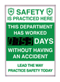 Digital LED Safety Scoreboard Signs with Frame - Safety Is Practiced Here Lead the Way