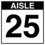 Warehouse Aisle Sign - Aisle 25