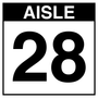 Warehouse Aisle Sign - Aisle 28