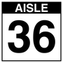 Warehouse Aisle Sign - Aisle 36