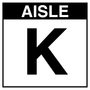 Warehouse Aisle Sign - Aisle K