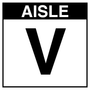 Warehouse Aisle Sign - Aisle V