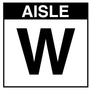 Warehouse Aisle Sign - Aisle W