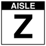 Warehouse Aisle Sign - Aisle Z