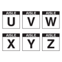 Warehouse Aisle Sign - Aisles U-Z