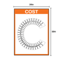 KPI Metric Dry Erase Board Single Letter C (24" x 32")