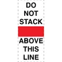 "Do Not Stack Above This Line" Adhesive Vinyl Rack Label (25 Pack)