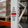"Do Not Stack Above This Line" Adhesive Vinyl Rack Label (25 Pack)