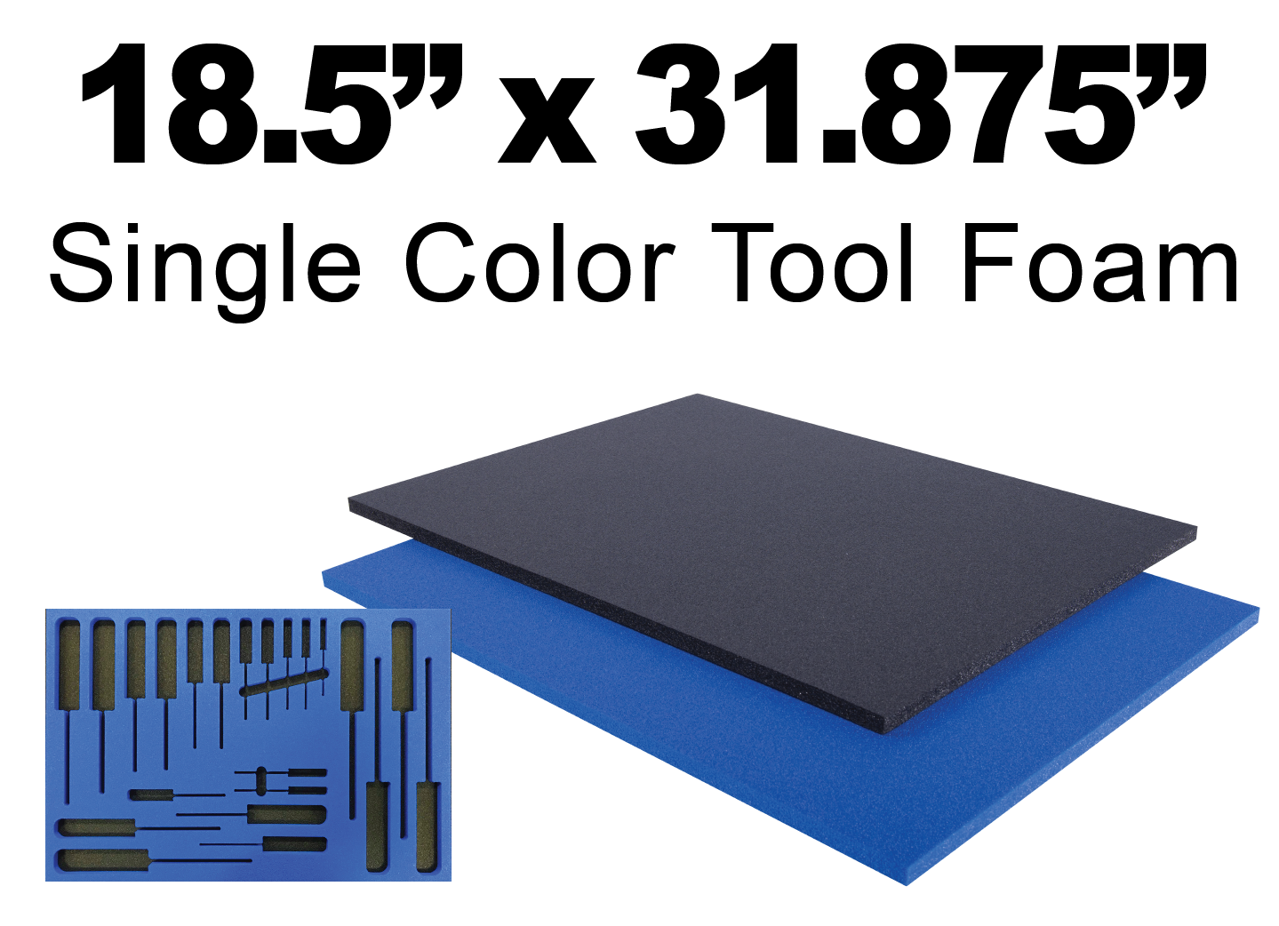 Tool Box Foam Organizers 16" x 22" x 1/2" . Fast Free Shipping!