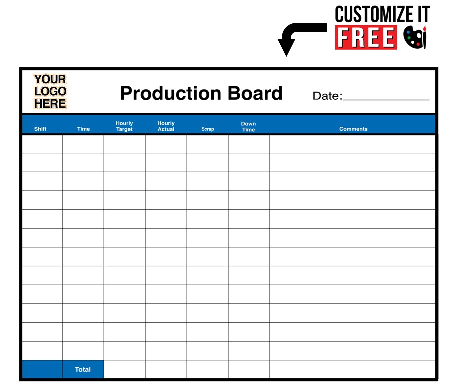 Hourly Production Tracking Board  Track Hourly Production with Ease