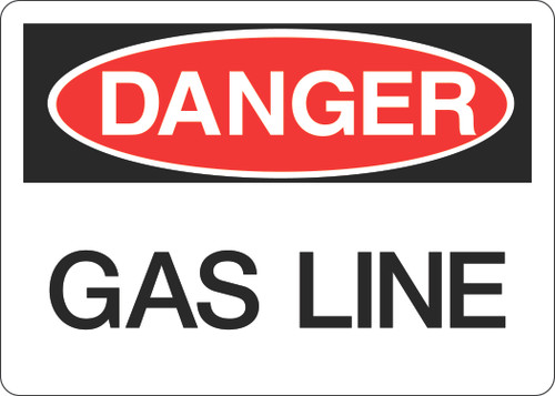 Danger Sign - Gas Line - 5S Supplies LLC