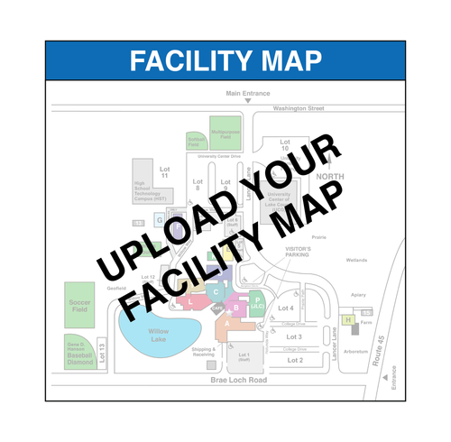 Facility Map (Aluminum) Dry Erase 24