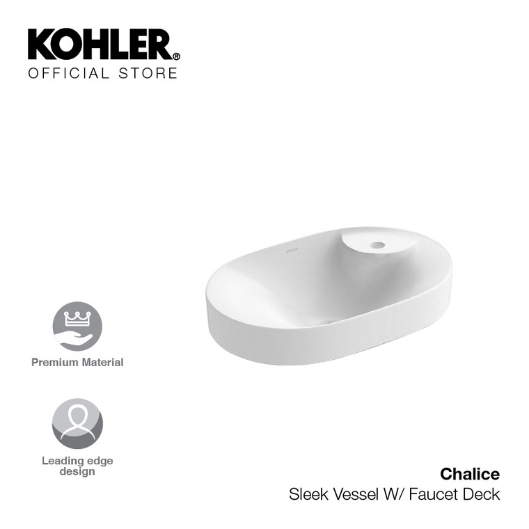 CHALICE SLEEK VESSEL WITH FAUCET DECK