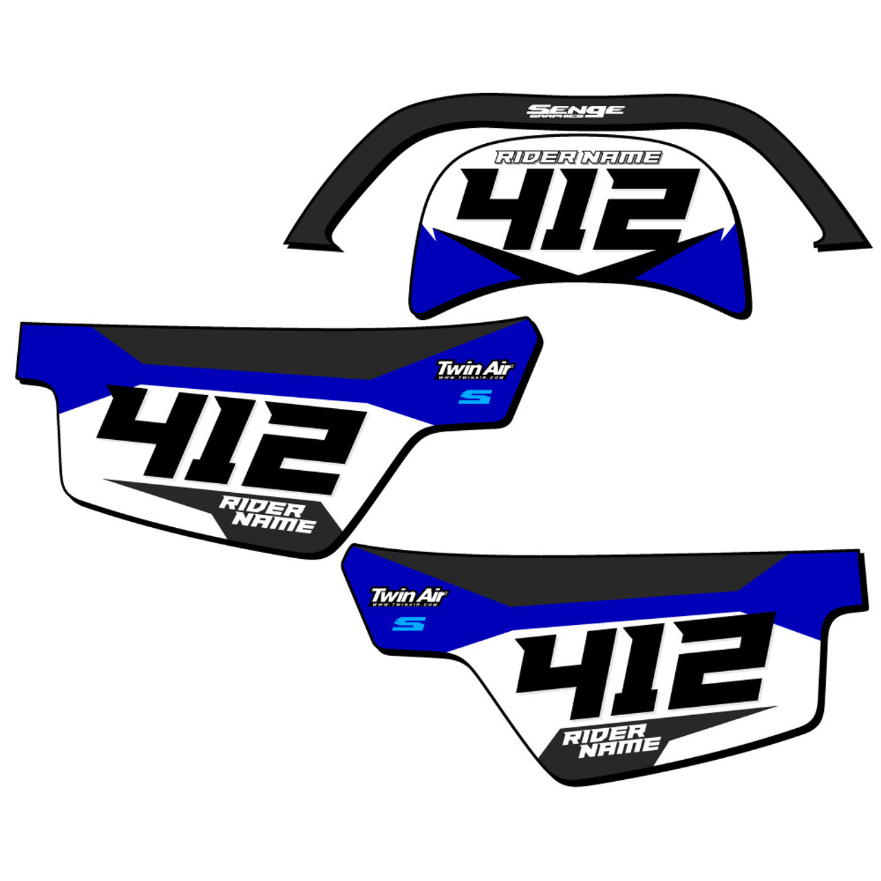 Yamaha PW 50 Dirt Bike Number Plate Graphics - SG63 | SENGE