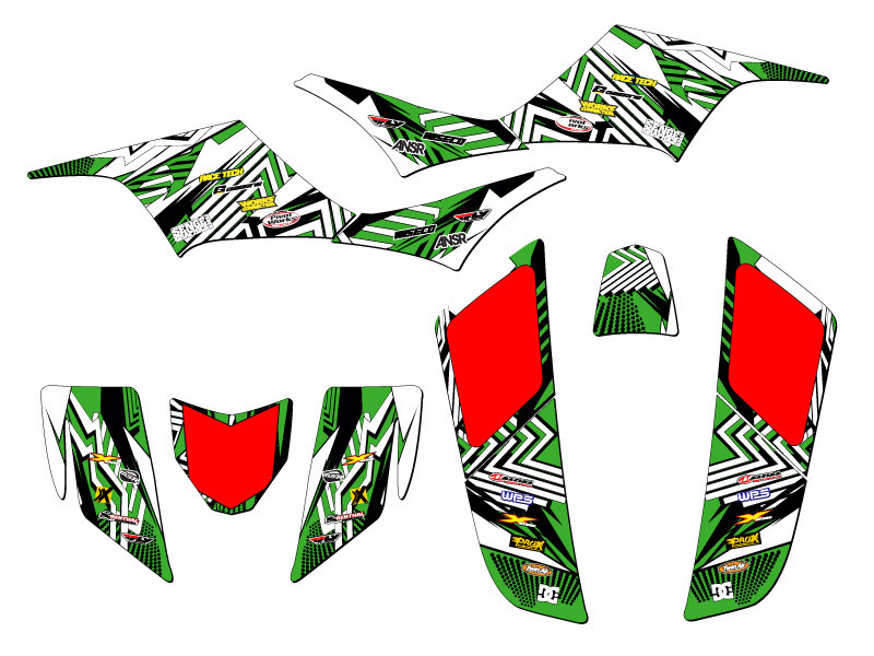 Kawasaki KFX 700 ATV Graphics Kit - MAYHEM | SENGE GRAPHICS INC