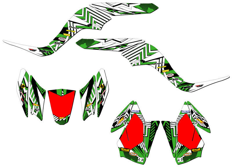 Kawasaki KFX 90 ATV Graphics Kit - MAYHEM | SENGE GRAPHICS INC