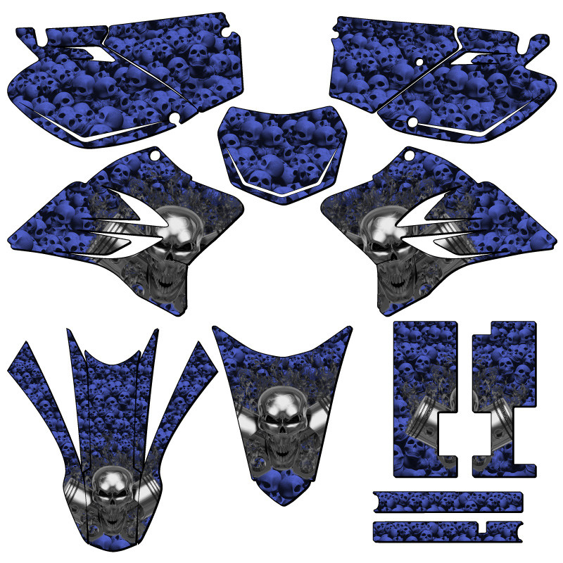 Yamaha TTR 230 Dirt Bike Graphics Kit - FLAMING GEARHEAD | SENGE
