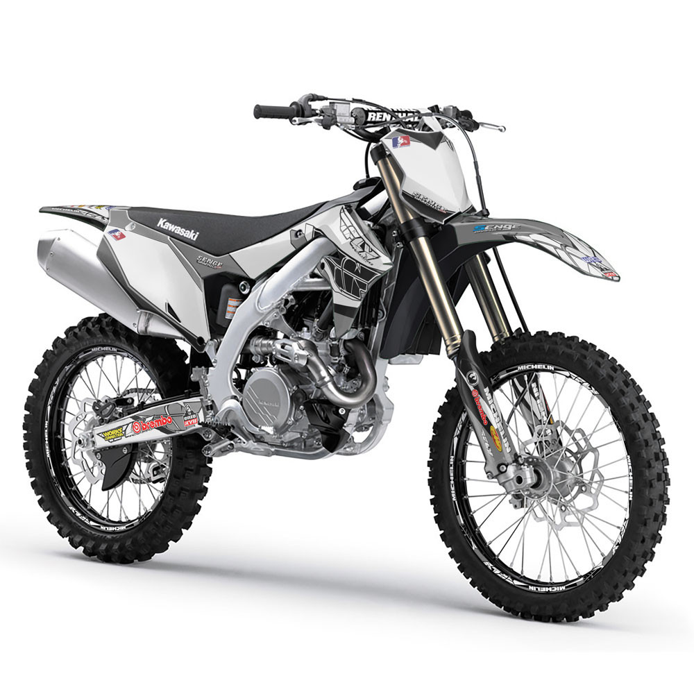 Creative Kit レースクロスとマットの2点セット 太陽と月のレース Kawasaki KX 80 Dirt Bike Graphics Kit - 13 FLY | SENGE GRAPHICS INC