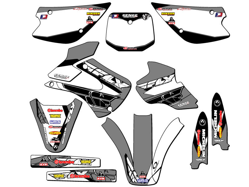 Kawasaki KX 80 Dirt Bike Graphics Kit - 13 FLY | SENGE GRAPHICS INC