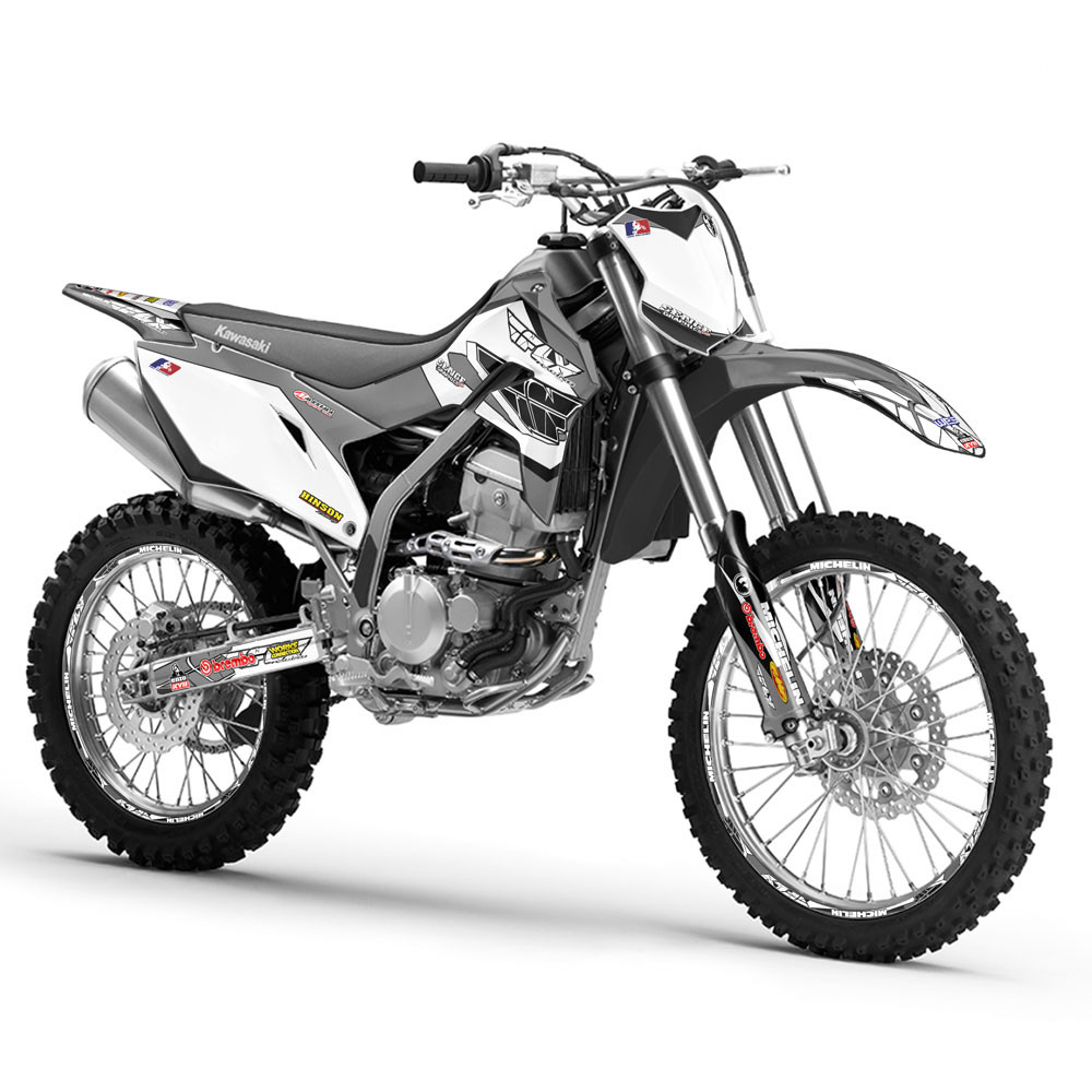 Kawasaki KDX 250 Dirt Bike Graphics Kit - 13 FLY | SENGE GRAPHICS INC