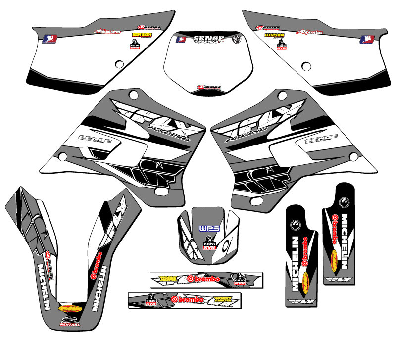 KANAページ Kawasaki KDX 200 Dirt Bike Graphics Kit - 13 FLY | SENGE GRAPHICS INC