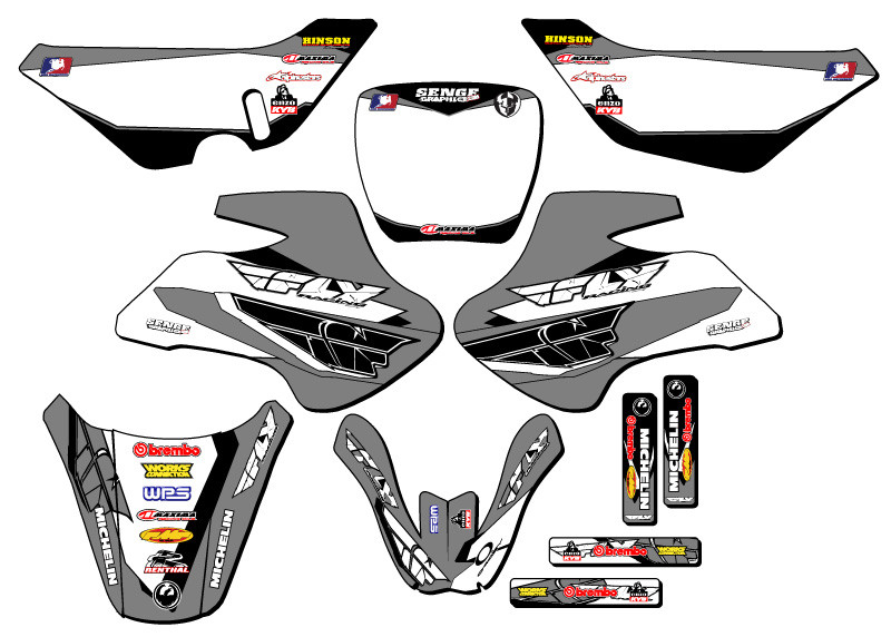 Kawasaki KDX 50 Dirt Bike Graphics Kit - 13 FLY | SENGE GRAPHICS INC
