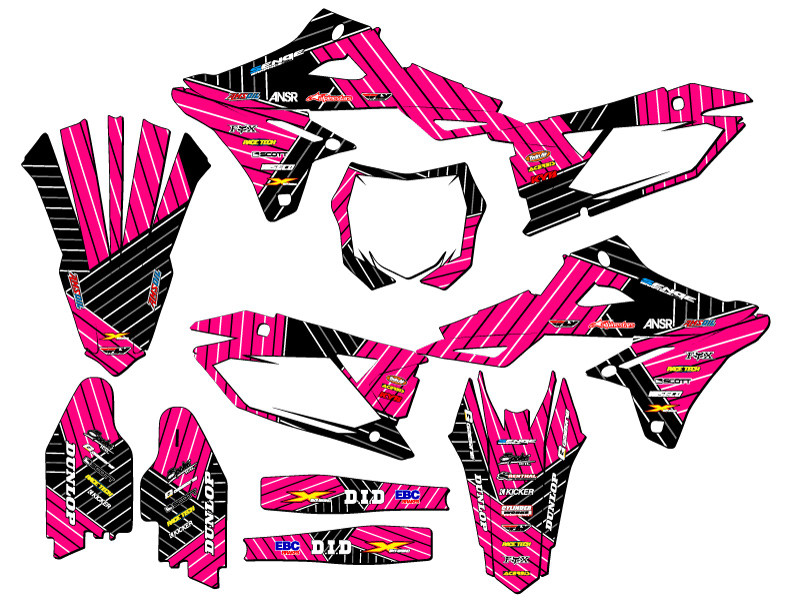 Suzuki RMZ 250 Dirt Bike Graphics Kit - RACE SERIES | SENGE