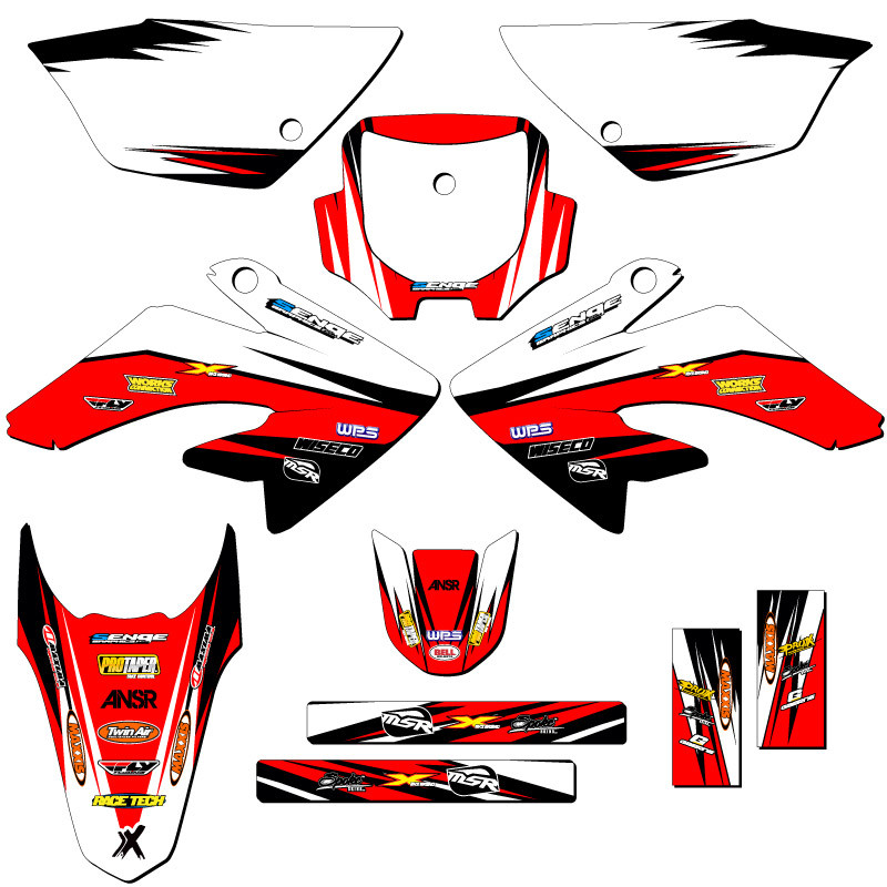 Honda CRF 100 Dirt Bike Graphics Kit - VELOCITY | SENGE GRAPHICS INC