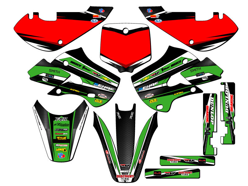 Kawasaki KX 65 Dirt Bike Graphics Kit - VIGOR | SENGE GRAPHICS INC