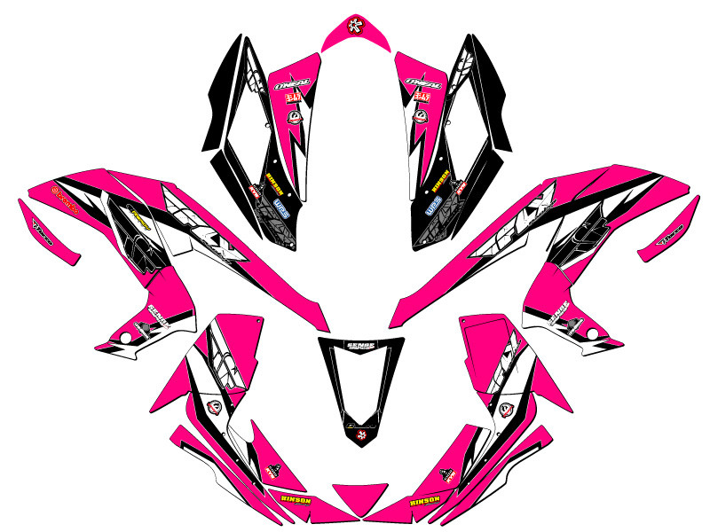Kawasaki KFX 450R ATV Graphics Kit - 13 FLY | SENGE GRAPHICS INC