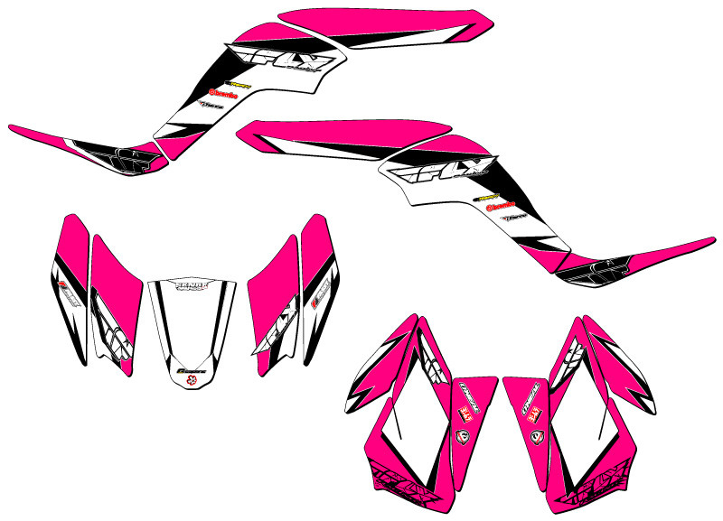 Kawasaki KFX 50 ATV Graphics Kit - 13 FLY | SENGE GRAPHICS INC