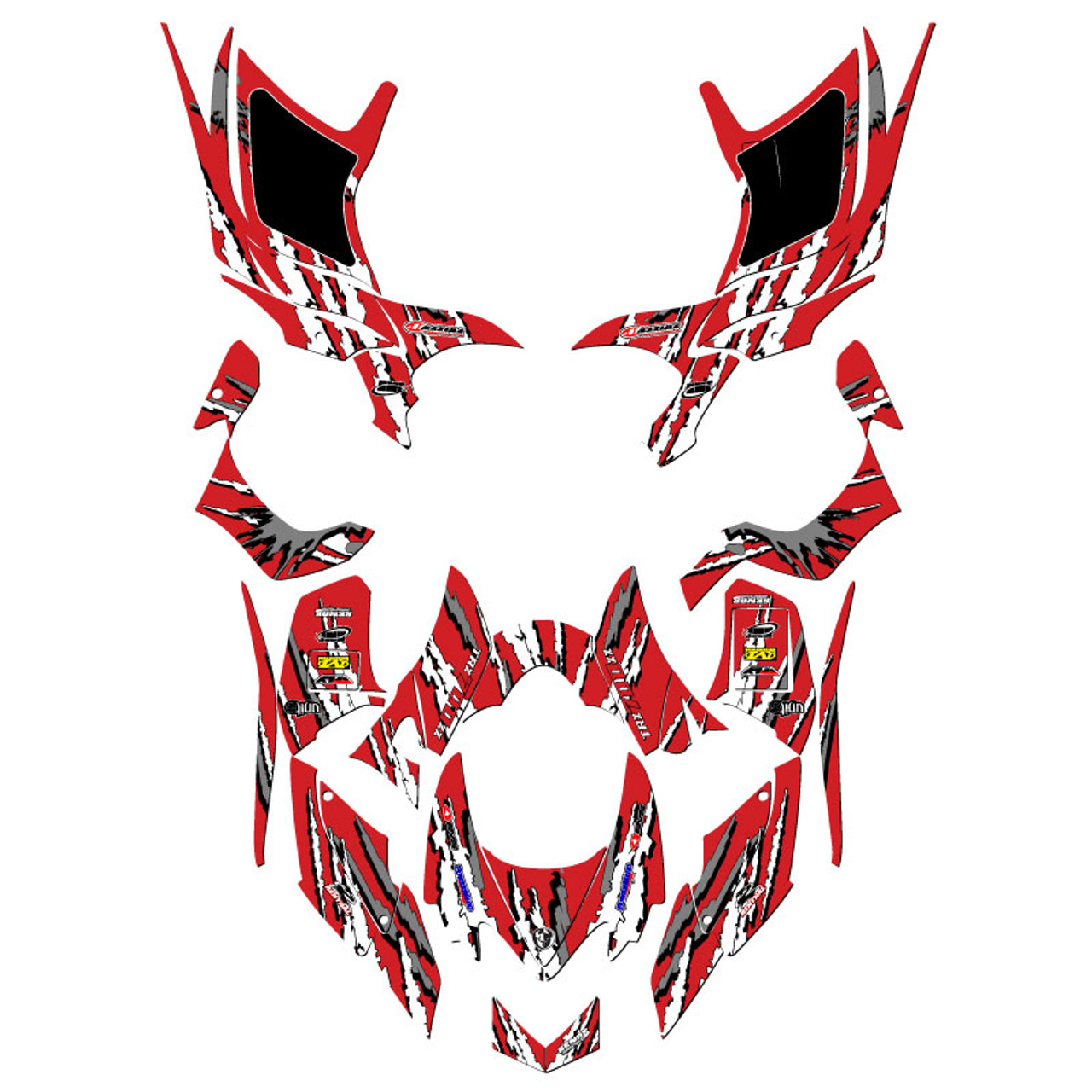 TDA　RJTT RAMP STICKER Honda TRX 700XX ATV Graphics Kit - SHREDDER | SENGE GRAPHICS INC